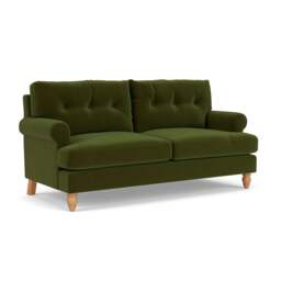 3 Seater Sofa - Forest Green - Matt Velvet - Talbot - The Cotswold Company