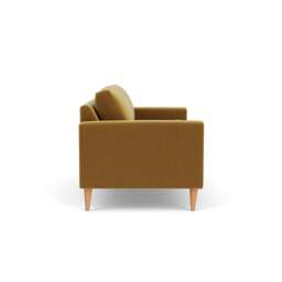 3 Seater Sofa - Mustard - Matt Velvet - Saxon - The Cotswold Company - thumbnail 3