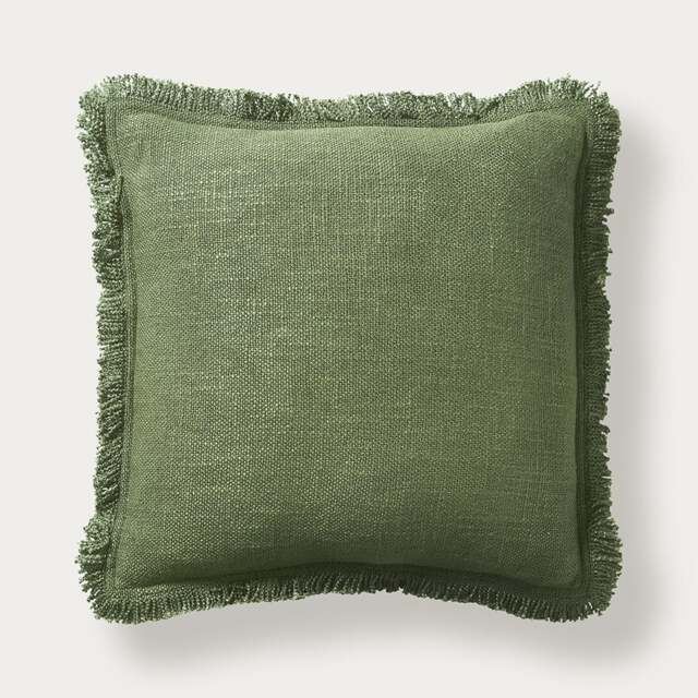 Kemble Fringed Cushion - Apple - Home Accessories - The Cotswold Company - image 1