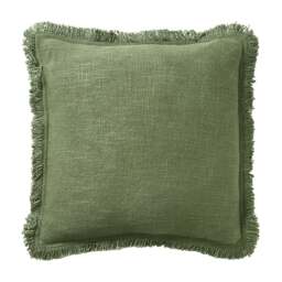 Kemble Fringed Cushion - Apple - Home Accessories - The Cotswold Company - thumbnail 3