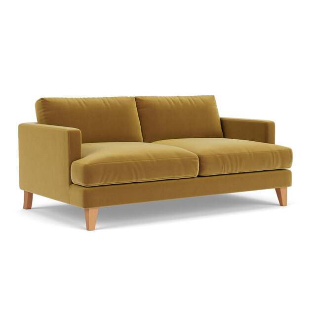 3 Seater Sofa - Mustard - Matt Velvet - Jackson - The Cotswold Company - image 1
