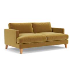 3 Seater Sofa - Mustard - Matt Velvet - Jackson - The Cotswold Company