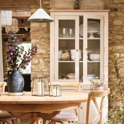 Glass Display Cabinet - Chester Limestone - The Cotswold Company - thumbnail 1