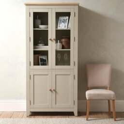 Glass Display Cabinet - Chester Limestone - The Cotswold Company - thumbnail 2