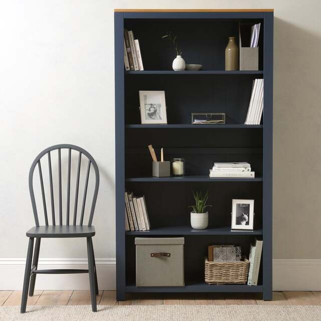 Chalford Inky Blue Large Bookcase - The Cotswold Company - image 1