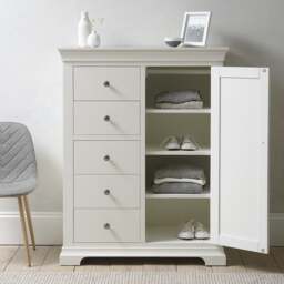 Chantilly Warm White Combination Wardrobe - The Cotswold Company