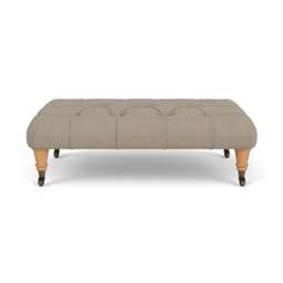 Foot Stool - Dove grey - House linen mix - Amelia Small - The Cotswold Company - thumbnail 2
