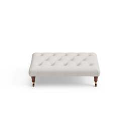 Foot Stool - Dove grey - House linen mix - Amelia Small - The Cotswold Company - thumbnail 5
