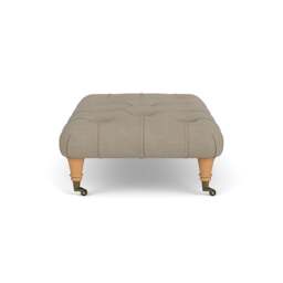 Foot Stool - Dove grey - House linen mix - Amelia Small - The Cotswold Company - thumbnail 3