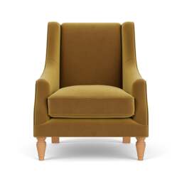 Armchair - Mustard - Matt Velvet - Annie - The Cotswold Company - thumbnail 2