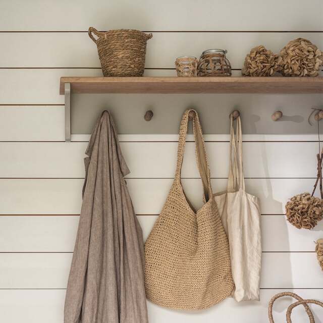 7 Coat Peg Shelf (130cm) - Chester Dove Grey - The Cotswold Company - image 1