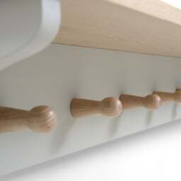 7 Coat Peg Shelf (130cm) - Chester Dove Grey - The Cotswold Company - thumbnail 6