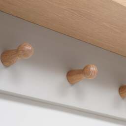 7 Coat Peg Shelf (130cm) - Chester Dove Grey - The Cotswold Company - thumbnail 4