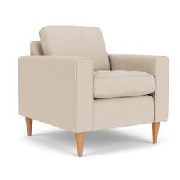 Armchair - Lily White - House Linen Mix - Saxon - The Cotswold Company - thumbnail 1