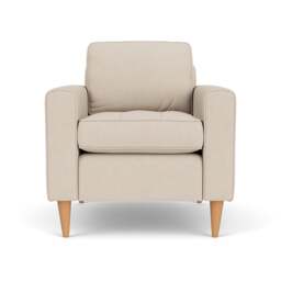 Armchair - Lily White - House Linen Mix - Saxon - The Cotswold Company - thumbnail 2
