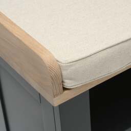 Open Shoe Storage Bench - Chester Charcoal - The Cotswold Company - thumbnail 6