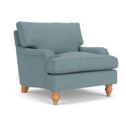 Armchair - Sky blue - House Linen Mix - Morris - The Cotswold Company - thumbnail 1