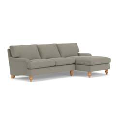Chaise Large Right Hand - Flax - Rustic Weave - Morris - The Cotswold Company