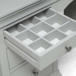 Dressing Table, Mirror and Stool Set - Chantilly Pebble Grey - The Cotswold Company - thumbnail 5