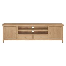 Inglesham Whitewash Oak XXL TV Stand up to 90 - The Cotswold Company - thumbnail 4