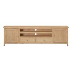 Inglesham Whitewash Oak XXL TV Stand up to 90 - The Cotswold Company - thumbnail 3