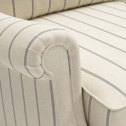 3 Seater Sofa - Charcoal - Compton Stripe - Taylor High Back - The Cotswold Company - thumbnail 4