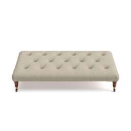 Foot Stool - Mid Grey - House Linen Mix - Amelia Large - The Cotswold Company - thumbnail 5
