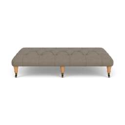 Foot Stool - Mid Grey - House Linen Mix - Amelia Large - The Cotswold Company - thumbnail 2