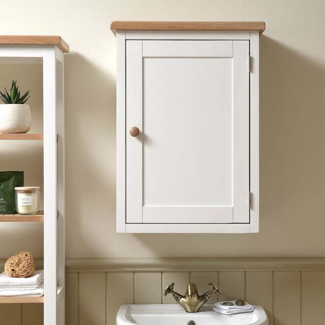 Bathroom Wall Cupboard - Chester Pure White - The Cotswold Company - image 1