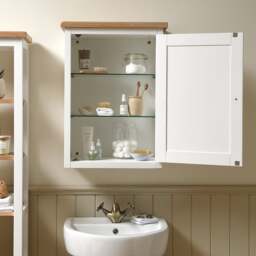 Bathroom Wall Cupboard - Chester Pure White - The Cotswold Company - thumbnail 2