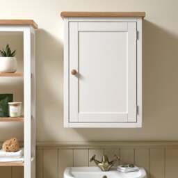 Bathroom Wall Cupboard - Chester Pure White - The Cotswold Company - thumbnail 1