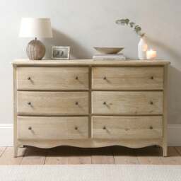 6 Drawer Chest - Camille Limewash Oak - The Cotswold Company