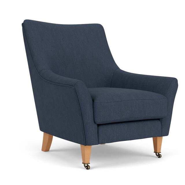 Armchair - Indigo - Luxury Italian Linen - Martha - The Cotswold Company - image 1