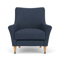Armchair - Indigo - Luxury Italian Linen - Martha - The Cotswold Company - thumbnail 2