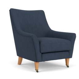 Armchair - Indigo - Luxury Italian Linen - Martha - The Cotswold Company