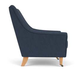Armchair - Indigo - Luxury Italian Linen - Martha - The Cotswold Company - thumbnail 3