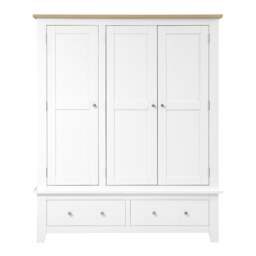 Triple Wardrobe - Chester Pure White - The Cotswold Company - thumbnail 7