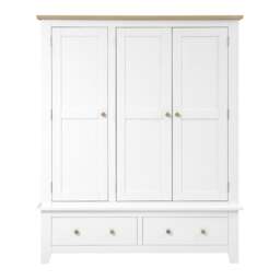 Triple Wardrobe - Chester Pure White - The Cotswold Company - thumbnail 5