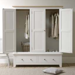 Triple Wardrobe - Chester Pure White - The Cotswold Company - thumbnail 1