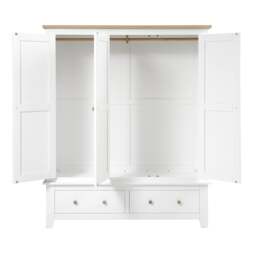 Triple Wardrobe - Chester Pure White - The Cotswold Company - thumbnail 6