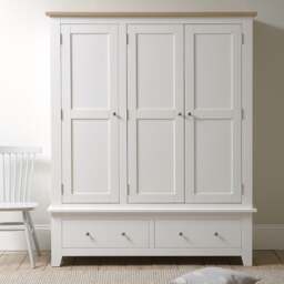 Triple Wardrobe - Chester Pure White - The Cotswold Company - thumbnail 4