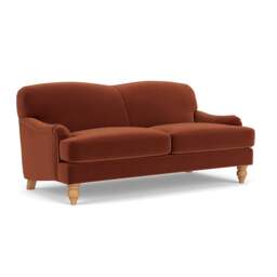 Ashbee 3 Seater - Brick - Matt Velvet - The Cotswold Company - thumbnail 1