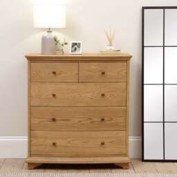 Winchcombe Oiled Oak 5 Drawer Chest - The Cotswold Company