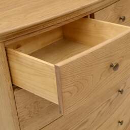 Winchcombe Oiled Oak 5 Drawer Chest - The Cotswold Company - thumbnail 5