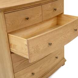 Winchcombe Oiled Oak 5 Drawer Chest - The Cotswold Company - thumbnail 6
