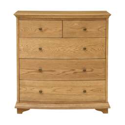 Winchcombe Oiled Oak 5 Drawer Chest - The Cotswold Company - thumbnail 2