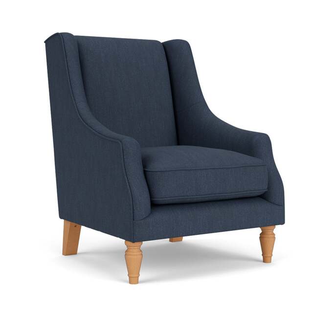 Armchair - Indigo - Luxury Italian Linen - Annie - The Cotswold Company - image 1