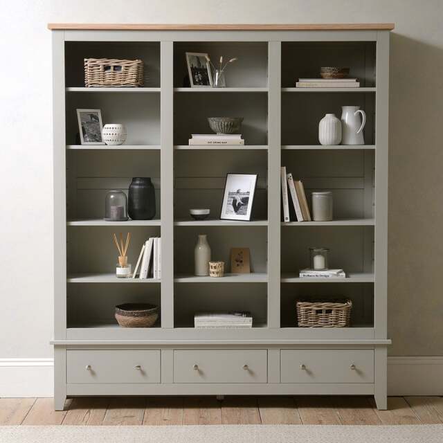 Grand Bookcase - Chester Dove Grey - The Cotswold Company - image 1