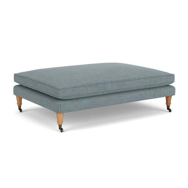Foot Stool - Teal marl - Rustic weave - Taylor - The Cotswold Company - image 1