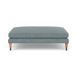 Foot Stool - Teal marl - Rustic weave - Taylor - The Cotswold Company - thumbnail 2